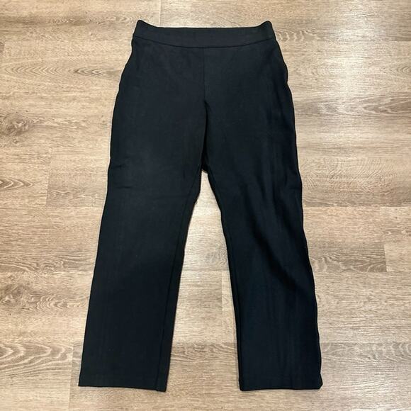 Spanx High Waist Straight Leg Ponte Stretch Pants Black Size M Minimalist Career - Picture 1 of 10